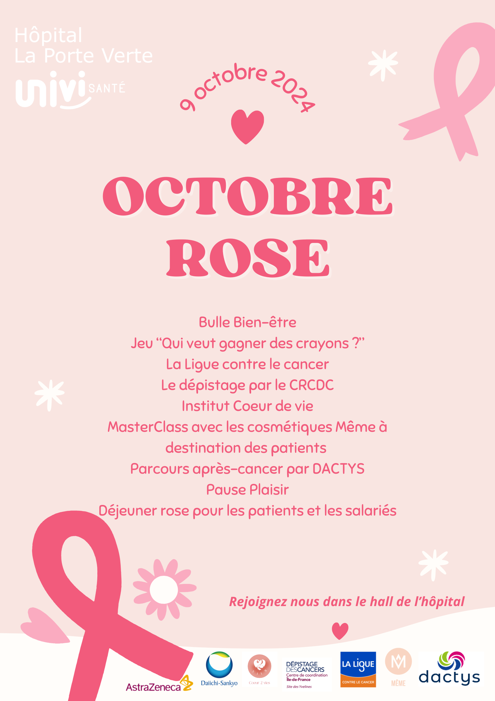 Octobre Rose : Ensemble contre le cancer du sein - Hôpital La Porte Verte